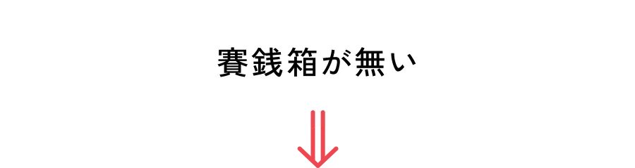 賽銭箱が無い
